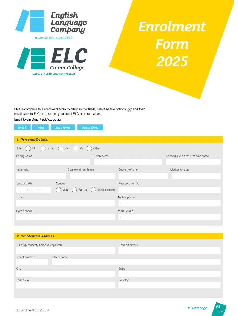 Enrolment Form